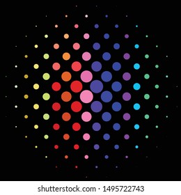 Abstract halftone background pattern. Geometric colorful vector line illustration