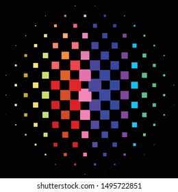 Abstract halftone background pattern. Geometric colorful vector line illustration