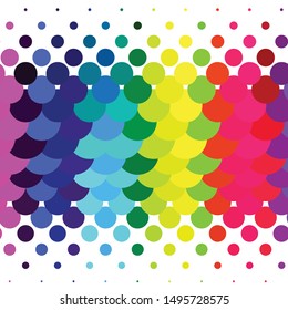 Abstract halftone background pattern. Geometric colorful vector line illustration
