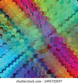 Abstract halftone background pattern. Geometric colorful vector line illustration