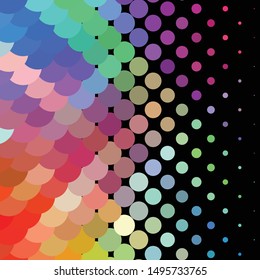 Abstract halftone background pattern. Geometric colorful vector line illustration