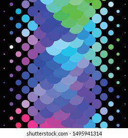 Abstract halftone background pattern. Geometric colorful vector line illustration