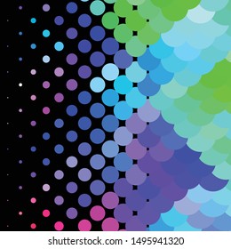 Abstract halftone background pattern. Geometric colorful vector line illustration