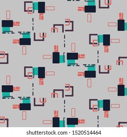Abstract halftone background pattern. Geometric colorful vector line illustration
