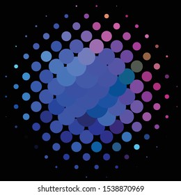 Abstract halftone background pattern. Geometric colorful vector line illustration