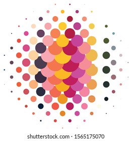 Abstract halftone background pattern. Geometric colorful vector line illustration