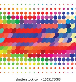 Abstract halftone background pattern. Geometric colorful vector line illustration