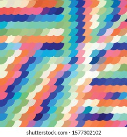 Abstract halftone background pattern. Geometric colorful vector line illustration