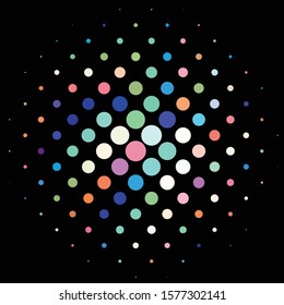 Abstract halftone background pattern. Geometric colorful vector line illustration