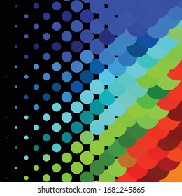 Abstract halftone background pattern. Geometric colorful vector line illustration