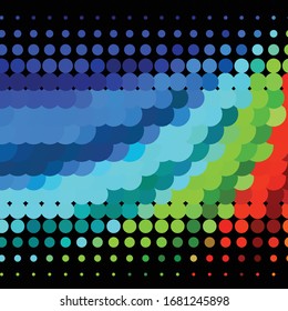 Abstract halftone background pattern. Geometric colorful vector line illustration