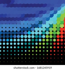 Abstract halftone background pattern. Geometric colorful vector line illustration
