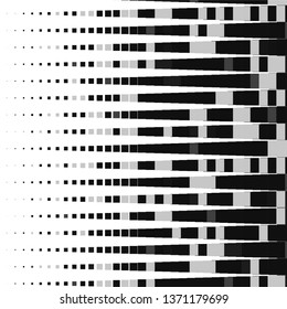 Abstract halftone background pattern. Monochrome geometric vector line illustration