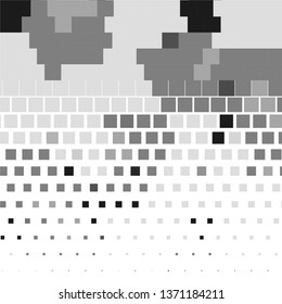 Abstract halftone background pattern. Monochrome geometric vector line illustration
