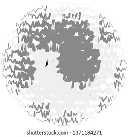 Abstract halftone background pattern. Monochrome geometric vector line illustration