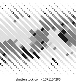 Abstract halftone background pattern. Monochrome geometric vector line illustration