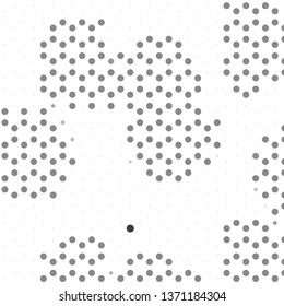 Abstract halftone background pattern. Monochrome geometric vector line illustration