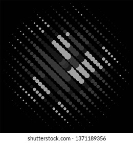 Abstract halftone background pattern. Monochrome geometric vector line illustration