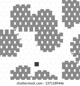 Abstract halftone background pattern. Monochrome geometric vector line illustration