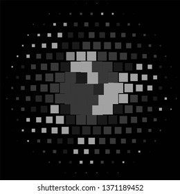 Abstract halftone background pattern. Monochrome geometric vector line illustration