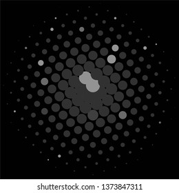 Abstract halftone background pattern. Monochrome geometric vector line illustration