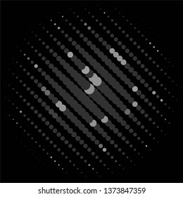 Abstract halftone background pattern. Monochrome geometric vector line illustration