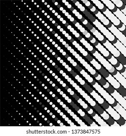 Abstract halftone background pattern. Monochrome geometric vector line illustration
