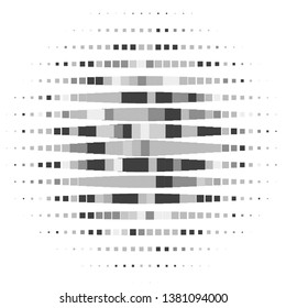 Abstract halftone background pattern. Monochrome geometric vector line illustration
