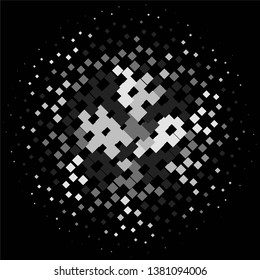 Abstract halftone background pattern. Monochrome geometric vector line illustration