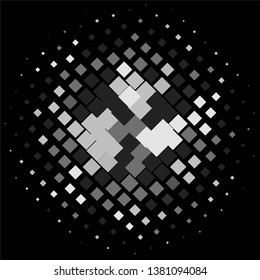 Abstract halftone background pattern. Monochrome geometric vector line illustration