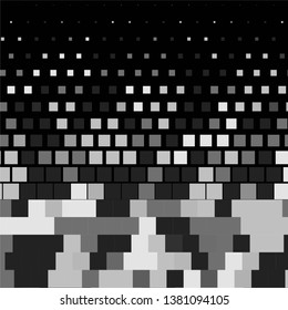 Abstract halftone background pattern. Monochrome geometric vector line illustration