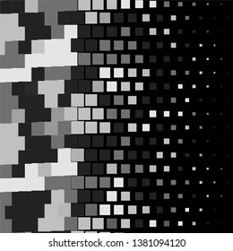 Abstract halftone background pattern. Monochrome geometric vector line illustration