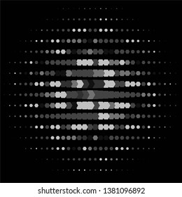 Abstract halftone background pattern. Monochrome geometric vector line illustration