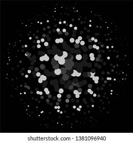 Abstract halftone background pattern. Monochrome geometric vector line illustration