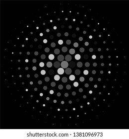 Abstract halftone background pattern. Monochrome geometric vector line illustration