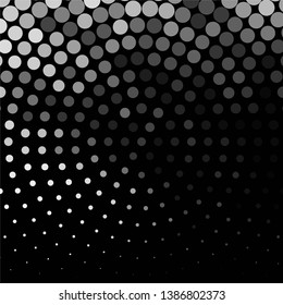 Abstract halftone background pattern. Monochrome geometric vector line illustration