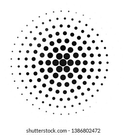 Abstract halftone background pattern. Monochrome geometric vector line illustration