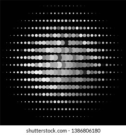 Abstract halftone background pattern. Monochrome geometric vector line illustration