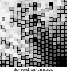 Abstract halftone background pattern. Monochrome geometric vector line illustration