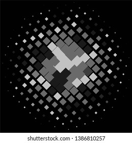 Abstract halftone background pattern. Monochrome geometric vector line illustration