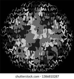 Abstract halftone background pattern. Monochrome geometric vector line illustration
