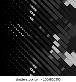 Abstract halftone background pattern. Monochrome geometric vector line illustration