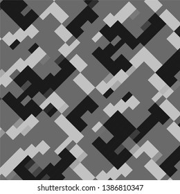 Abstract halftone background pattern. Monochrome geometric vector line illustration