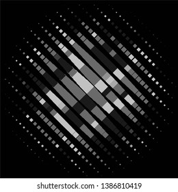Abstract halftone background pattern. Monochrome geometric vector line illustration