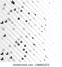 Abstract halftone background pattern. Monochrome geometric vector line illustration