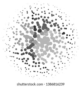 Abstract halftone background pattern. Monochrome geometric vector line illustration