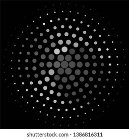 Abstract halftone background pattern. Monochrome geometric vector line illustration