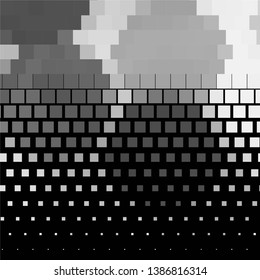 Abstract halftone background pattern. Monochrome geometric vector line illustration