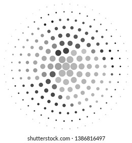 Abstract halftone background pattern. Monochrome geometric vector line illustration