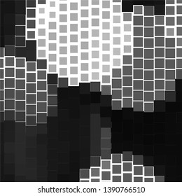 Abstract halftone background pattern. Monochrome geometric vector line illustration